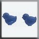 12228 Glass Treasures-Petite Song Bird..6mm Matte Sapphire (Qty. 2) THUMBNAIL